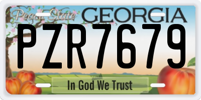 GA license plate PZR7679