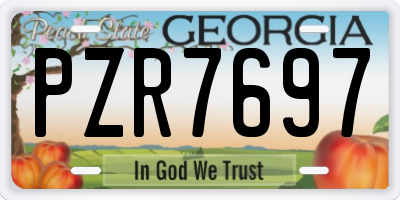 GA license plate PZR7697
