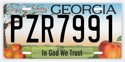 GA license plate PZR7991