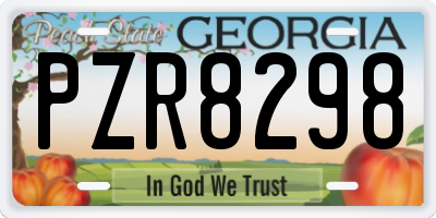 GA license plate PZR8298