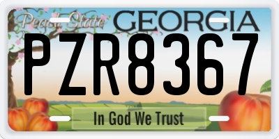 GA license plate PZR8367