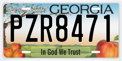 GA license plate PZR8471