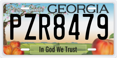 GA license plate PZR8479