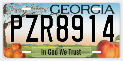 GA license plate PZR8914