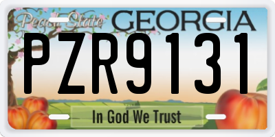 GA license plate PZR9131