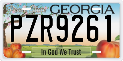 GA license plate PZR9261