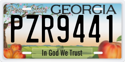 GA license plate PZR9441