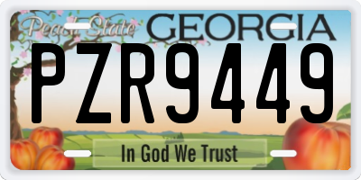 GA license plate PZR9449