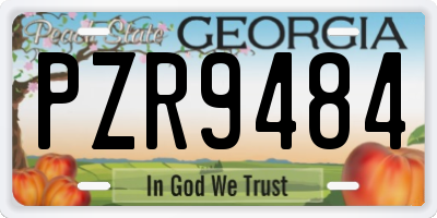 GA license plate PZR9484