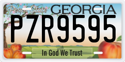 GA license plate PZR9595