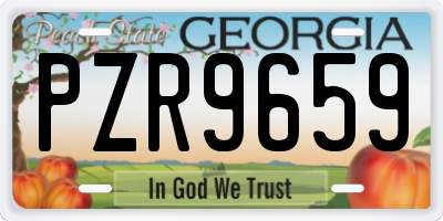 GA license plate PZR9659