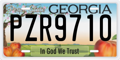 GA license plate PZR9710