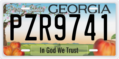 GA license plate PZR9741