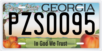 GA license plate PZS0095