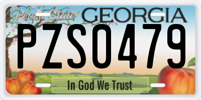 GA license plate PZS0479