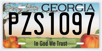 GA license plate PZS1097
