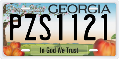 GA license plate PZS1121