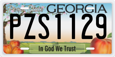 GA license plate PZS1129
