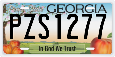 GA license plate PZS1277