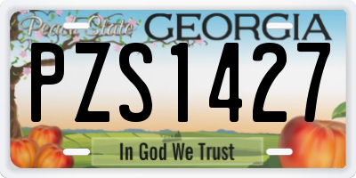GA license plate PZS1427
