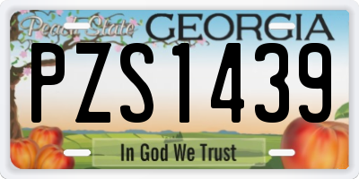 GA license plate PZS1439