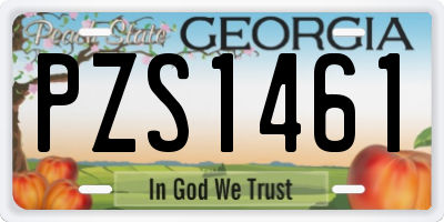 GA license plate PZS1461