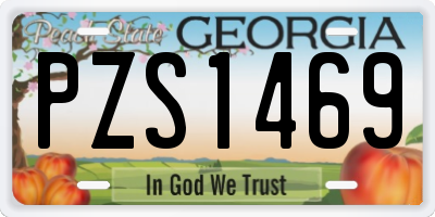 GA license plate PZS1469