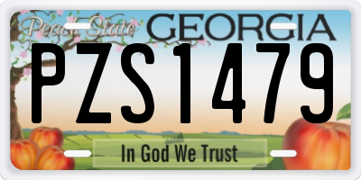 GA license plate PZS1479