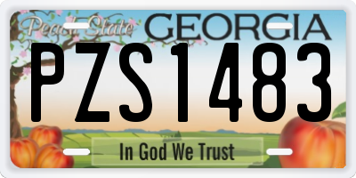 GA license plate PZS1483