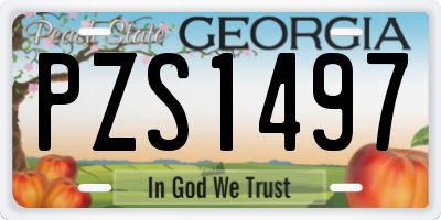 GA license plate PZS1497