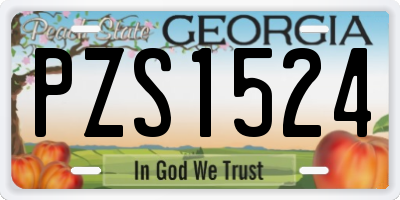 GA license plate PZS1524