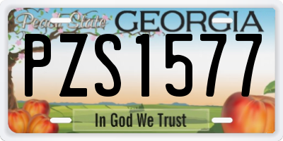 GA license plate PZS1577