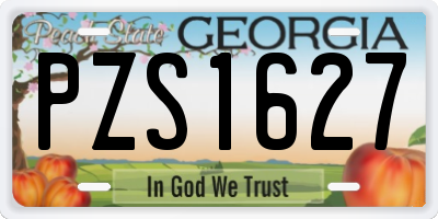 GA license plate PZS1627