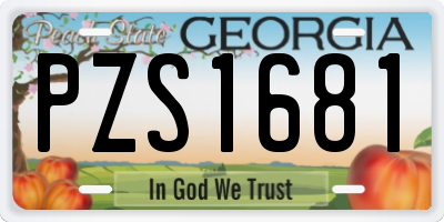GA license plate PZS1681