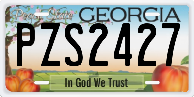 GA license plate PZS2427