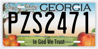 GA license plate PZS2471