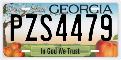 GA license plate PZS4479