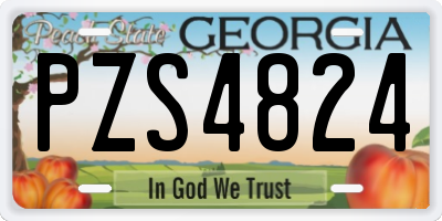 GA license plate PZS4824