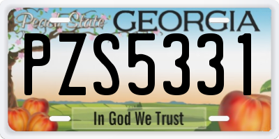 GA license plate PZS5331