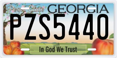 GA license plate PZS5440