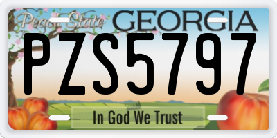 GA license plate PZS5797