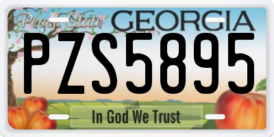 GA license plate PZS5895