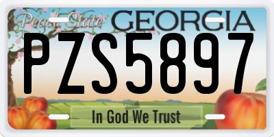 GA license plate PZS5897