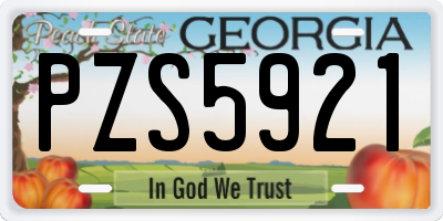 GA license plate PZS5921