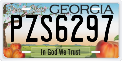 GA license plate PZS6297