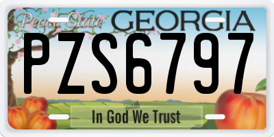 GA license plate PZS6797