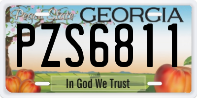 GA license plate PZS6811