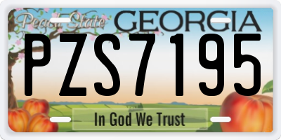 GA license plate PZS7195