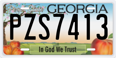 GA license plate PZS7413