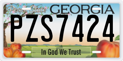 GA license plate PZS7424